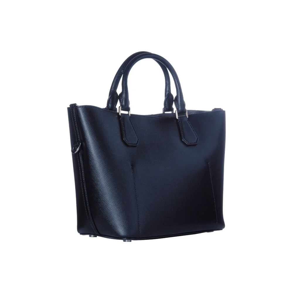 New! MICHAEL KORS Leather Greenwich Large Grab Bag Handbag Crossbody Navy Blue